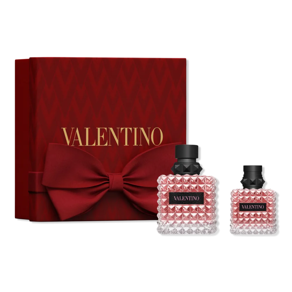 Donna Born in Roma Eau De Parfum Holiday Fragrance Gift Set with Travel Spray by Valentino
