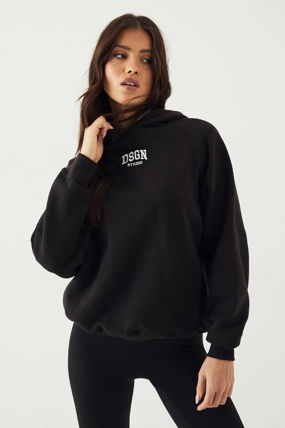 Collegiate Embroidered Oversized Hoodie by DSGN Studio
