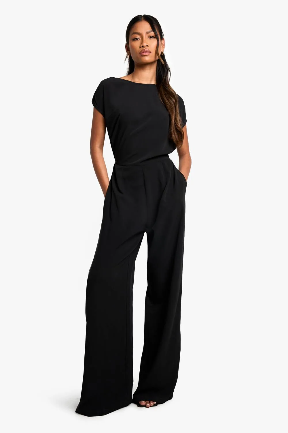 Asymmetric Wide Leg Jumpsuit