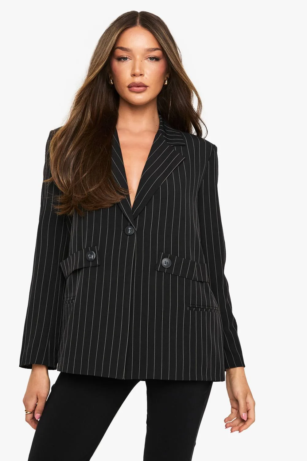 Pocket Detail Oversized Boxy Blazer by boohoo