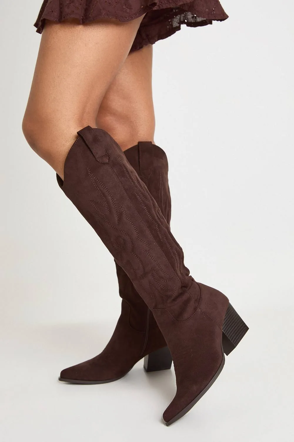 Knee High Embroidered Western Boots