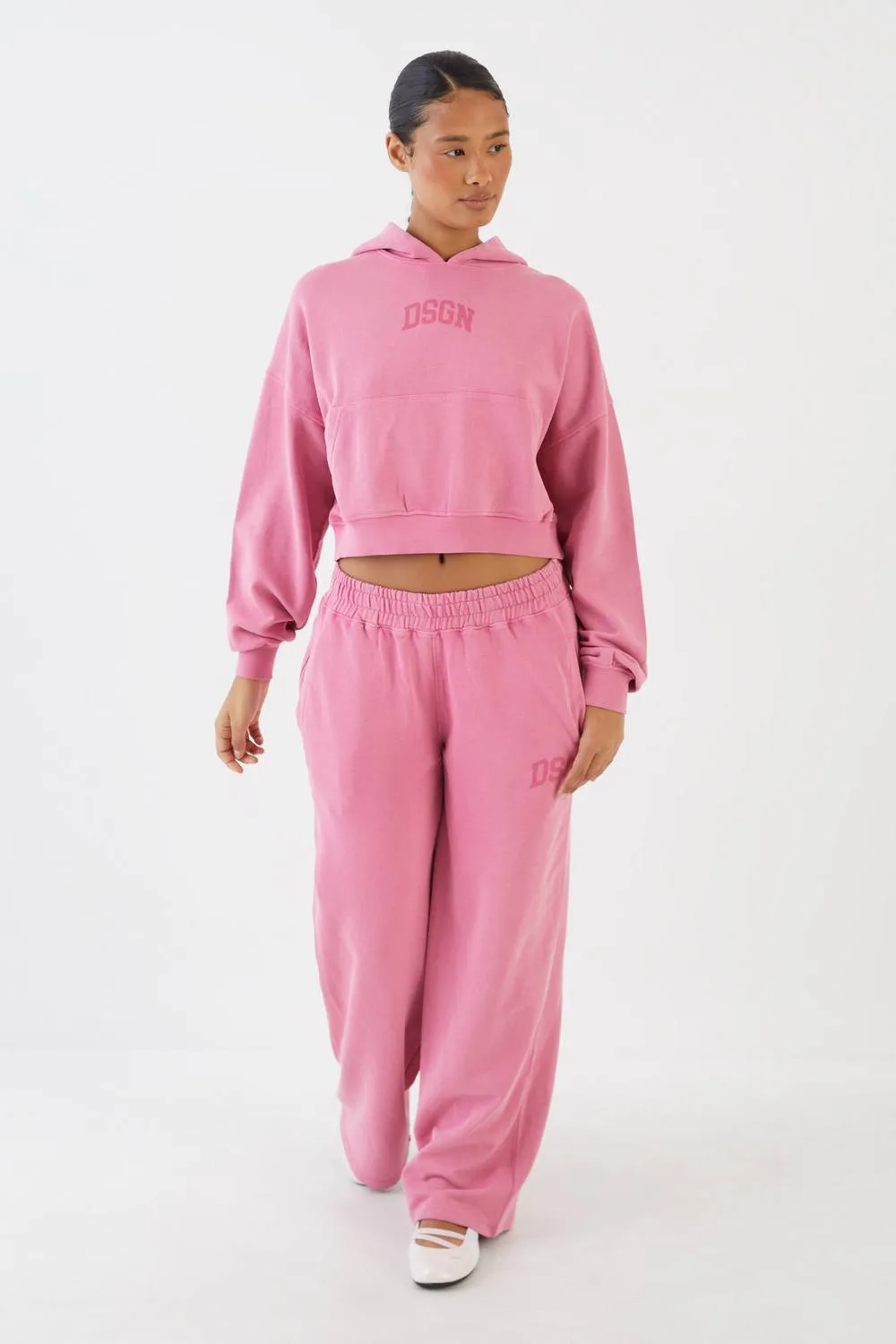Overdyed 100% Cotton Straight Leg Jogger Pants by DSGN Studio