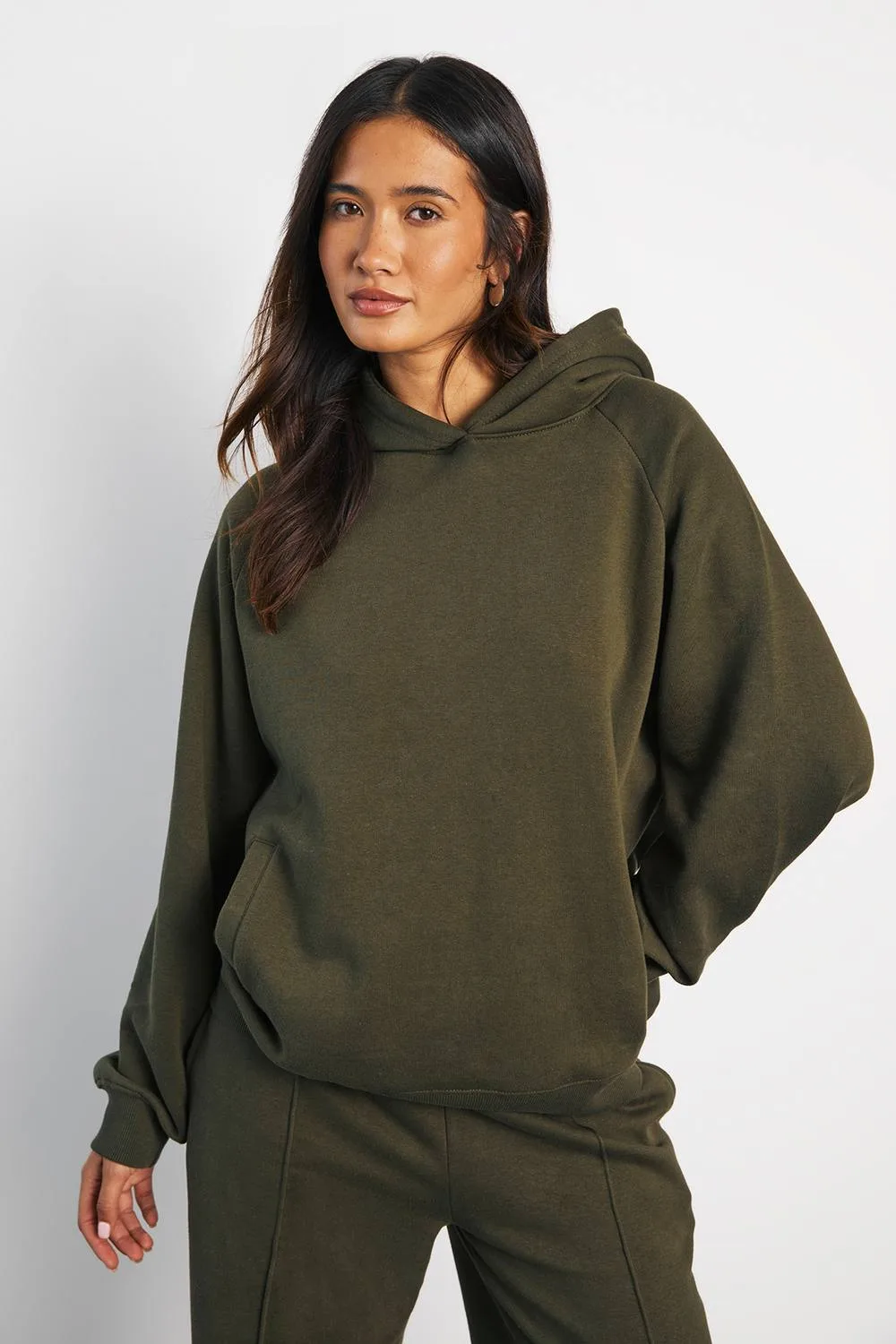 Raglan Seam Oversized Hoodie