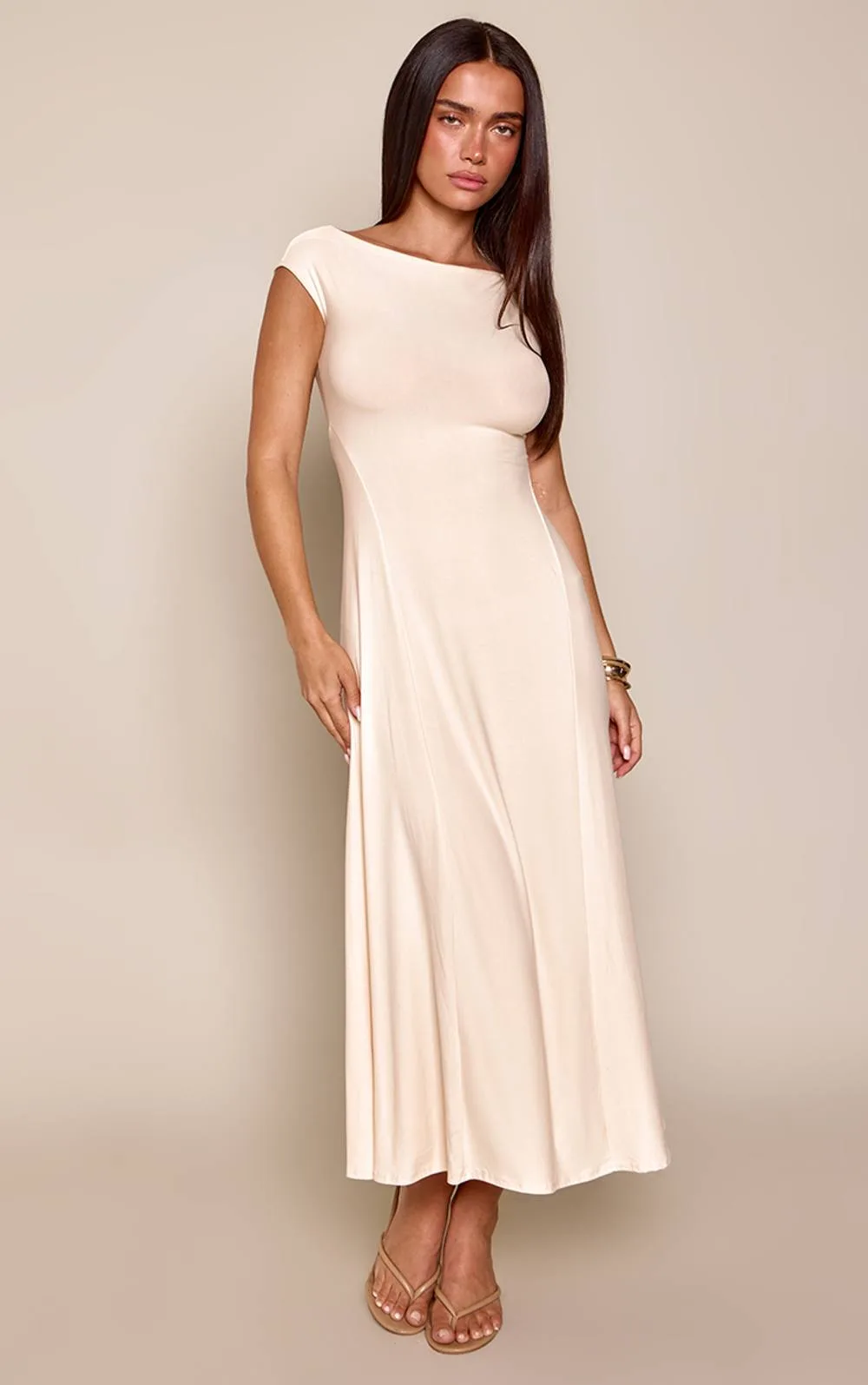 Asymmetric Panelled Floaty Maxi Dress by PrettyLittleThing