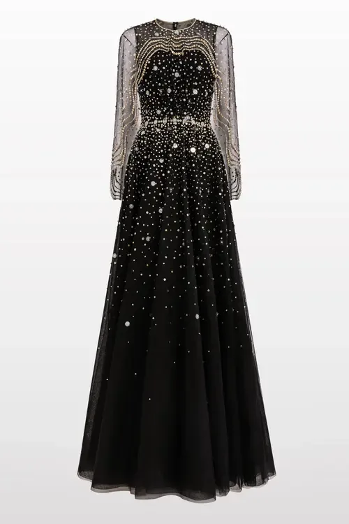 Oliver Beaded-Appliqué Maxi Dress by Jenny Packham