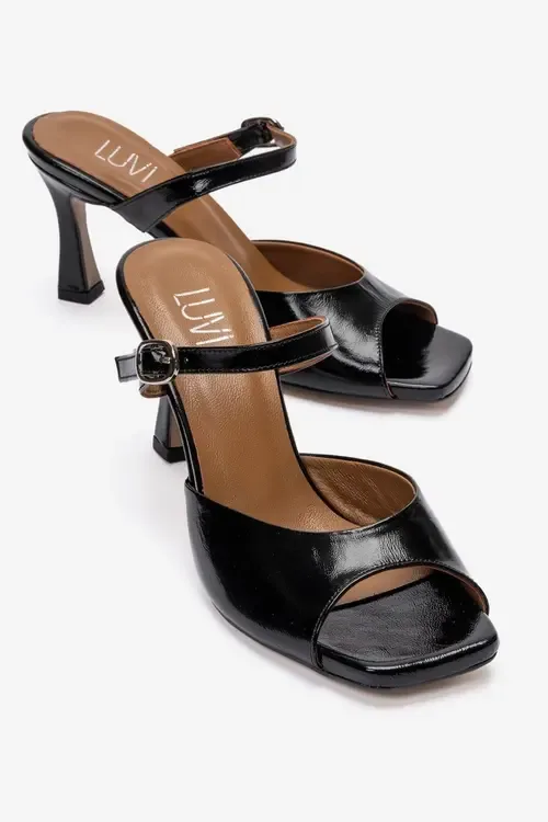 Urael Leather Stiletto Strap Sandal by Forever & Always Shoes