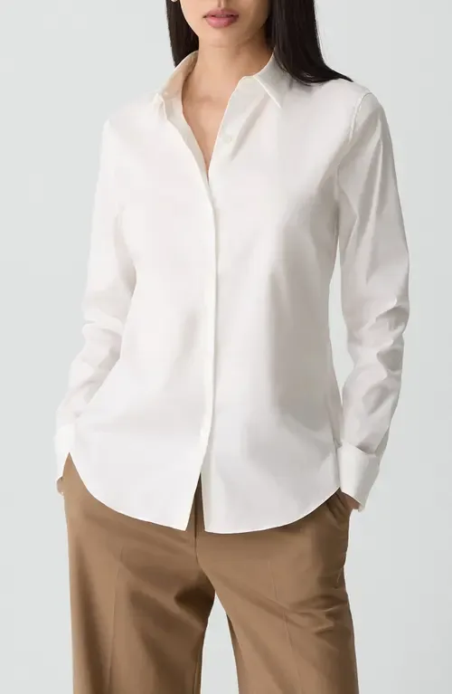 Classic Fitted Button-Up Shirt by Theory