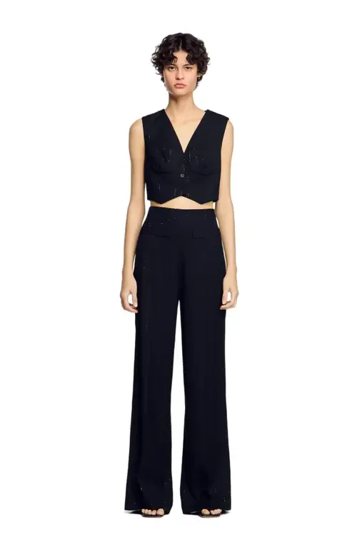 Sequin Cropped Jacket by SANDRO