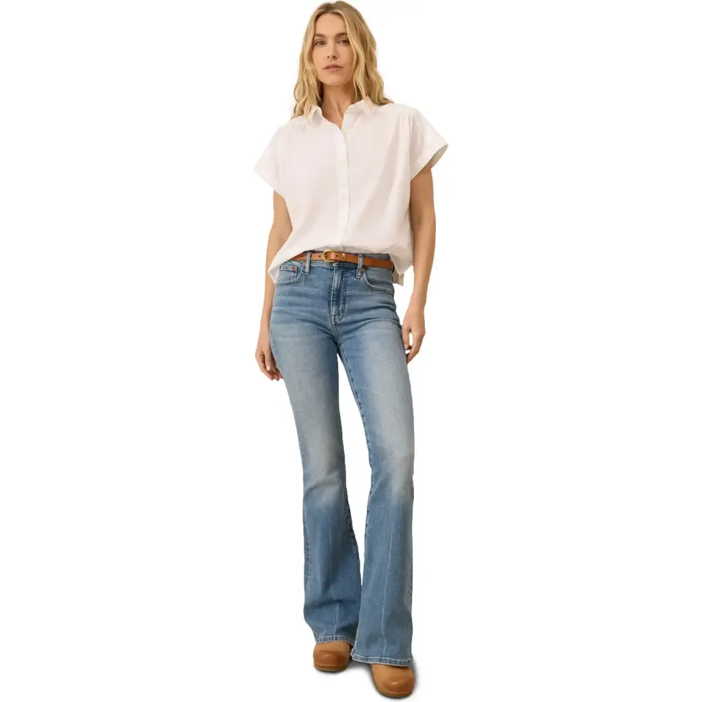 Organic Cotton All Day Poplin Shirred Shirt by Pact