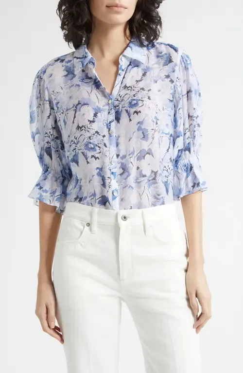 Fiona Floral Button-Up Top by Cinq à Sept