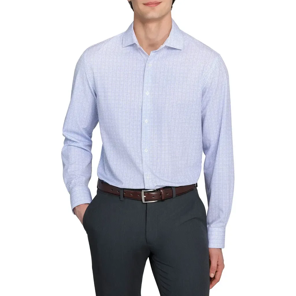 Slim Fit Plaid Performance Dress Shirt by W.R.K