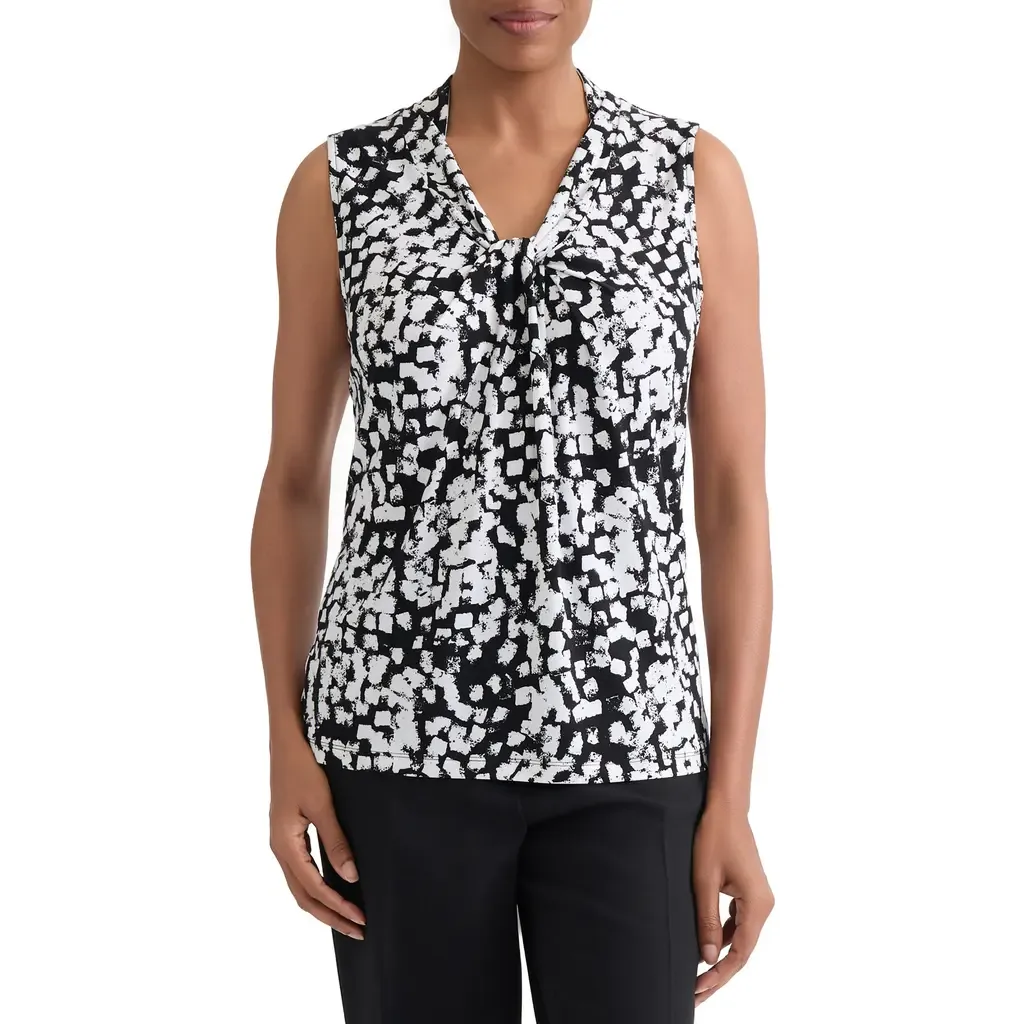 Block Print Sleeveless Top