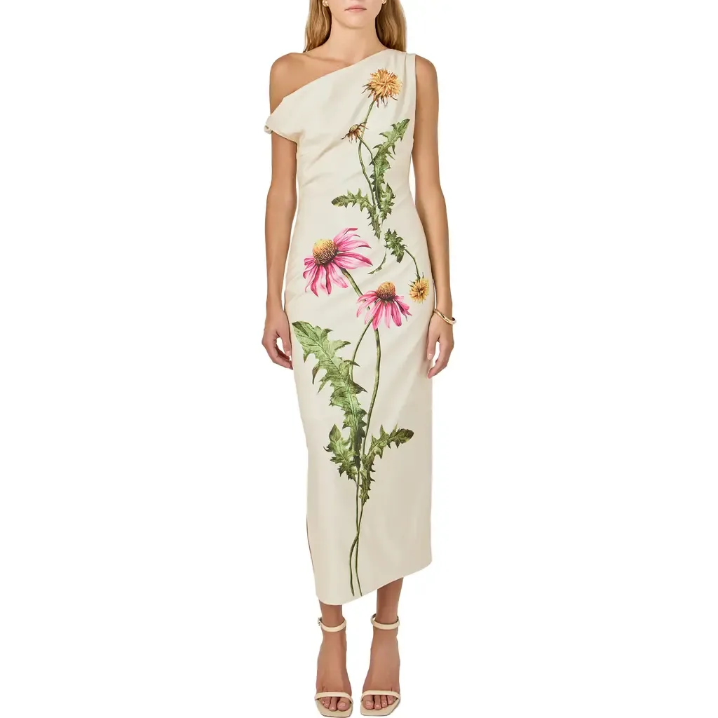 Floral Print Asymmetric Sleeveless Dress by Endless Rose