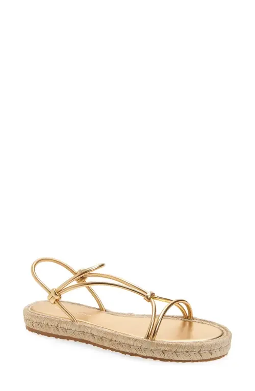 Espadrille Cage Strap Flat Sandal by Gianvito Rossi