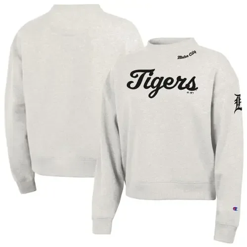 Champion Stone Detroit Tigers Triumph Tri-Blend Sweatshirt by Champion