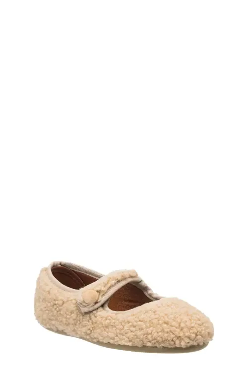 Faux Shearling Mary Jane Flat by Elephantito