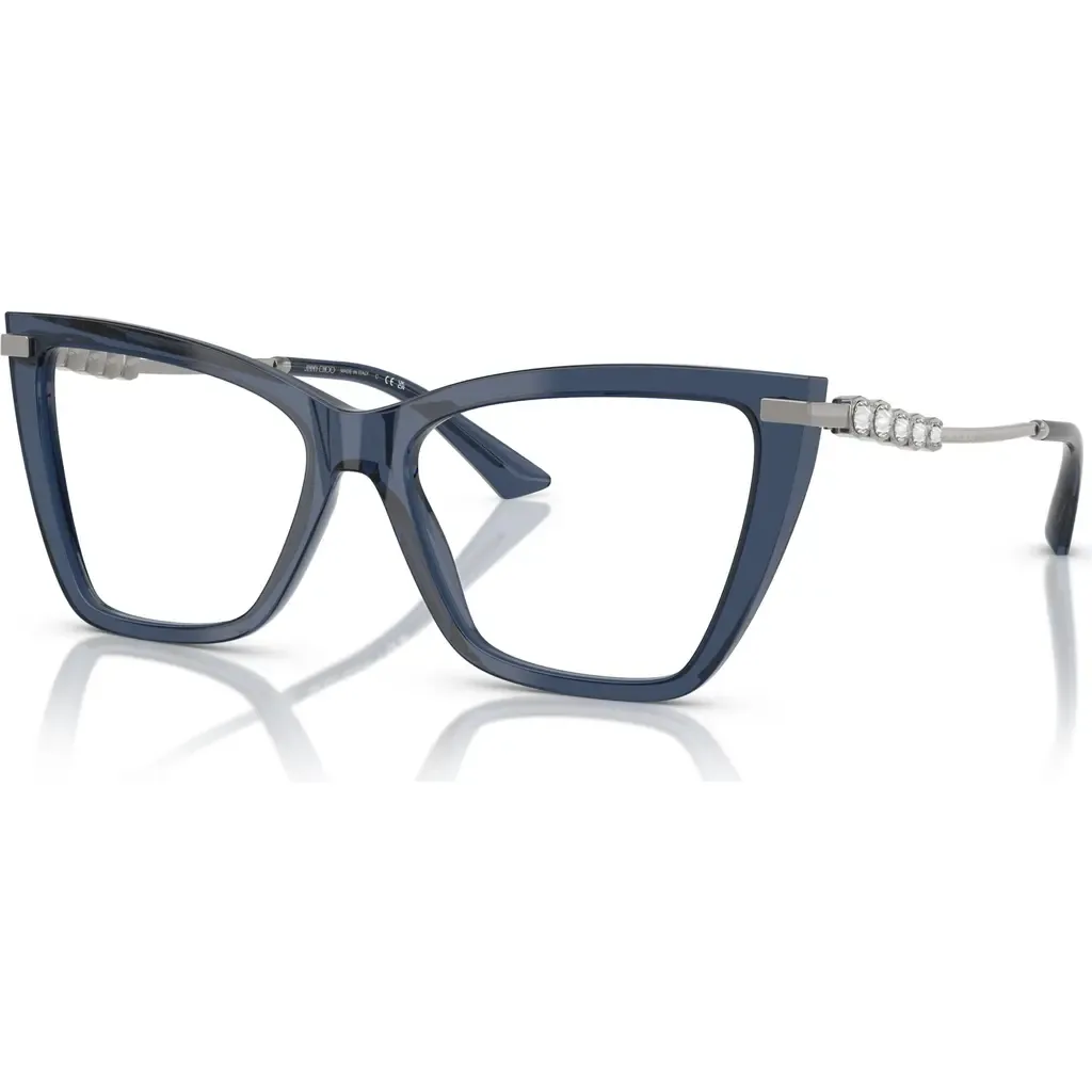 55mm Cat Eye Optical Glasses by Jimmy Choo