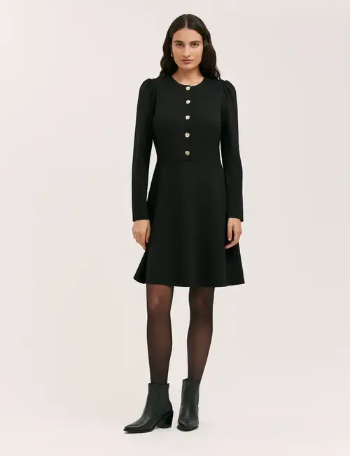 Rae Ponte Jersey Buttoned Dress by Finery London