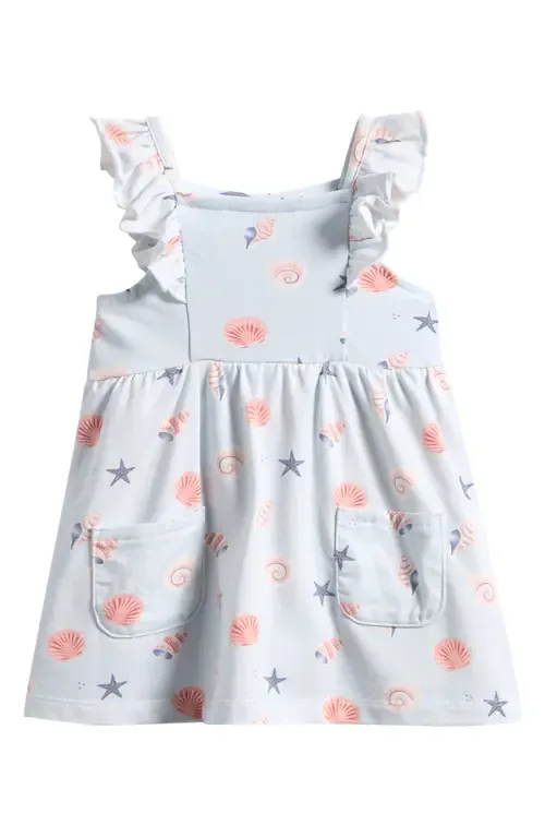 Shell Print Ruffle Dress by Petit Lem