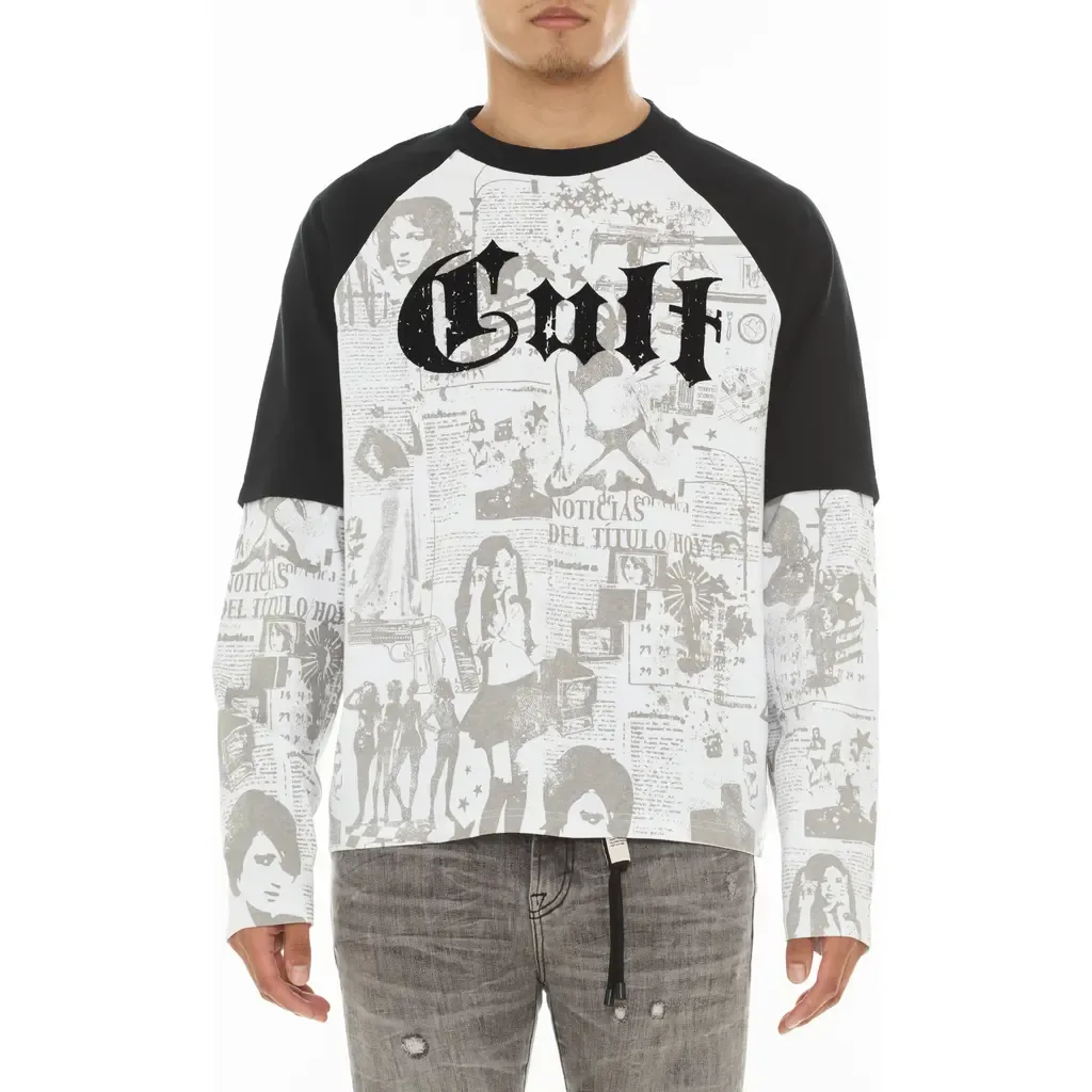 Layered Long Sleeve Raglan T-Shirt by Cult of Individuality