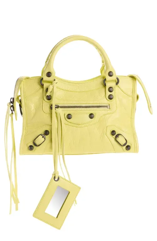 Small Le City Arena Leather Top Handle Bag by Balenciaga