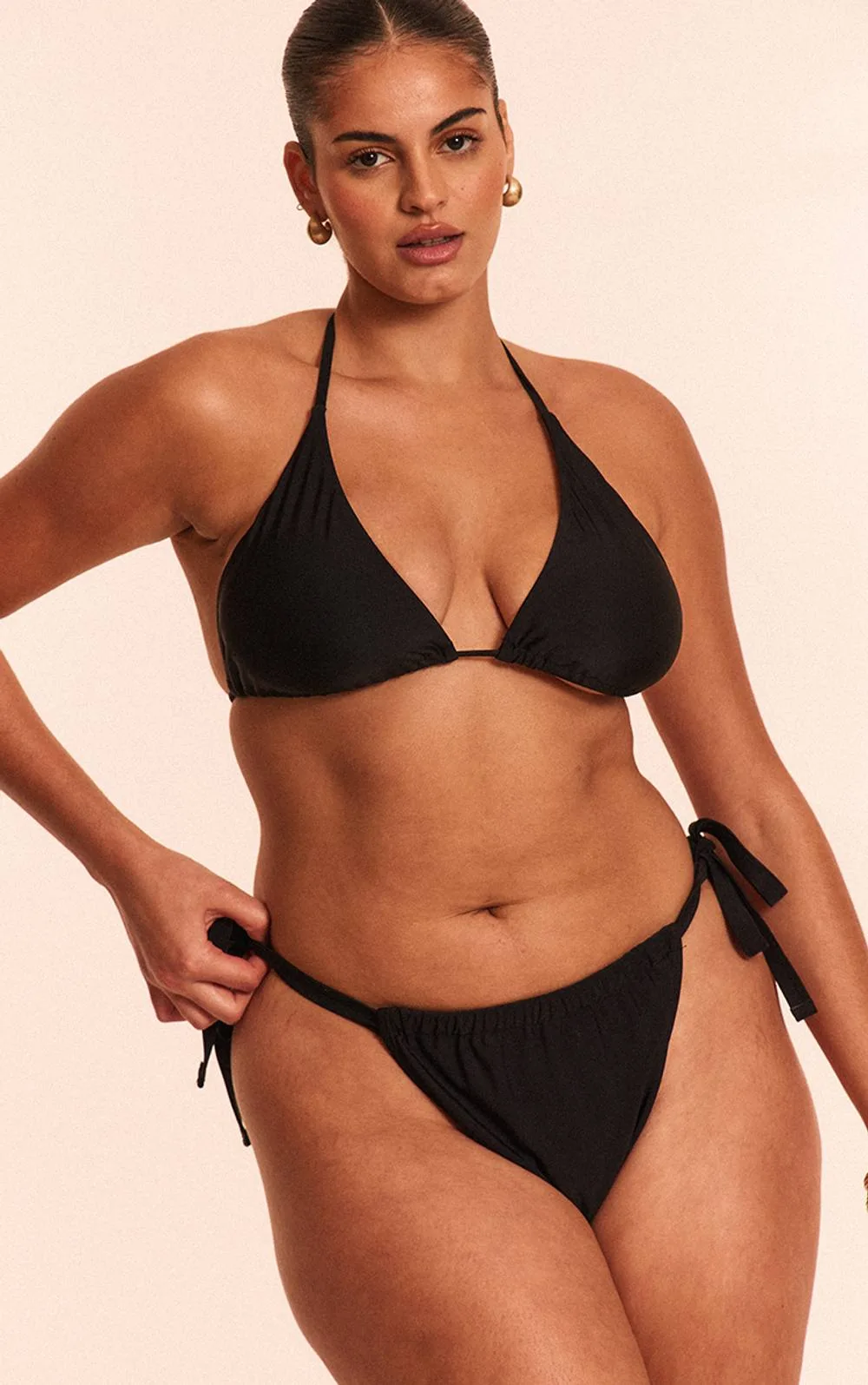 Basic Tanga Tie Side Bikini Bottom