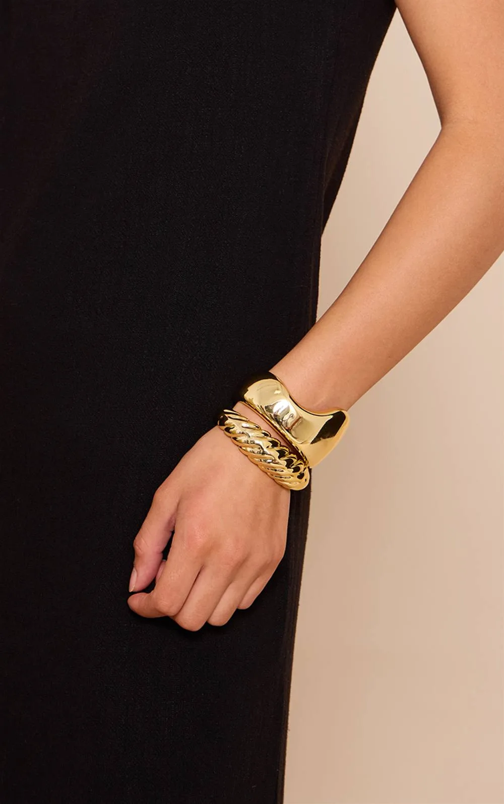 Abstract and Baguette Cuff Set