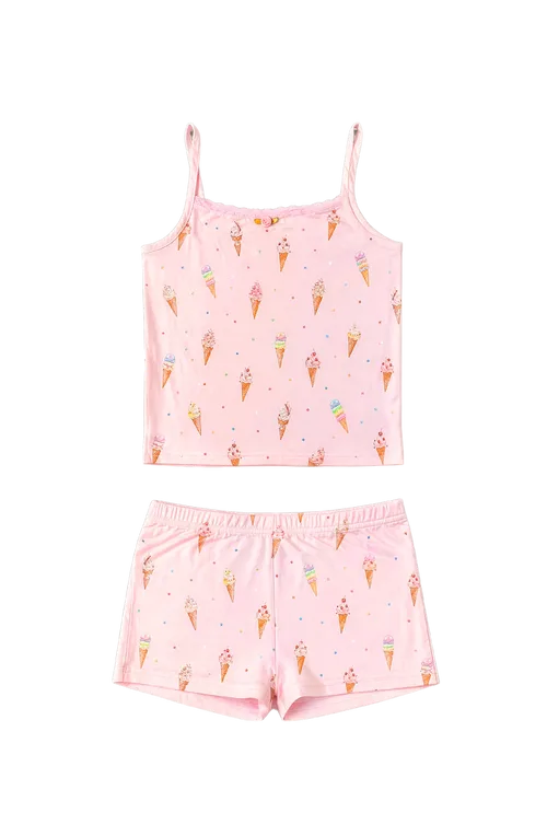 Ice Cream Print Cami Jersey Set by Preppy Goose