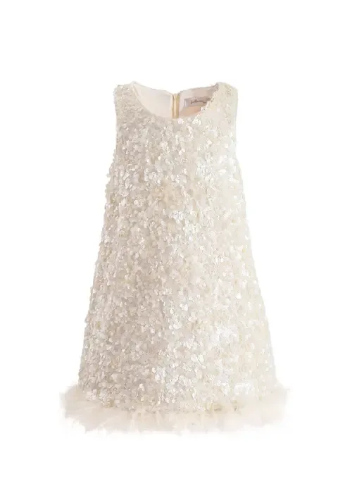 Sequin Feather Dress by Tulleen