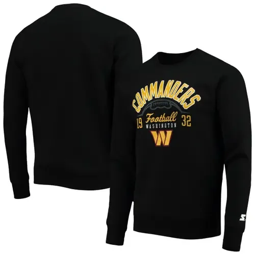 Starter Black Washington Commanders Pullover Sweatshirt by STARTER