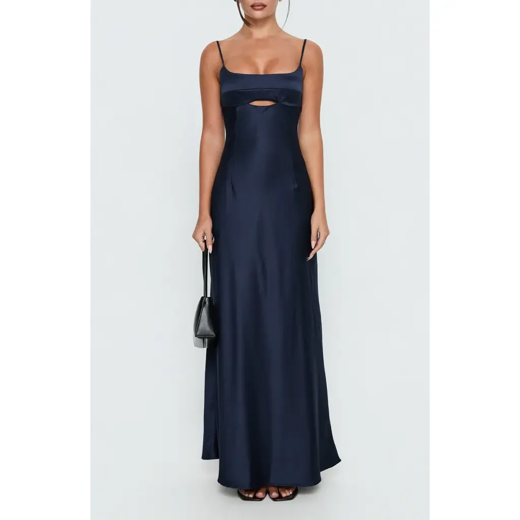 Powell Sleeveless Satin Gown by Princess Polly