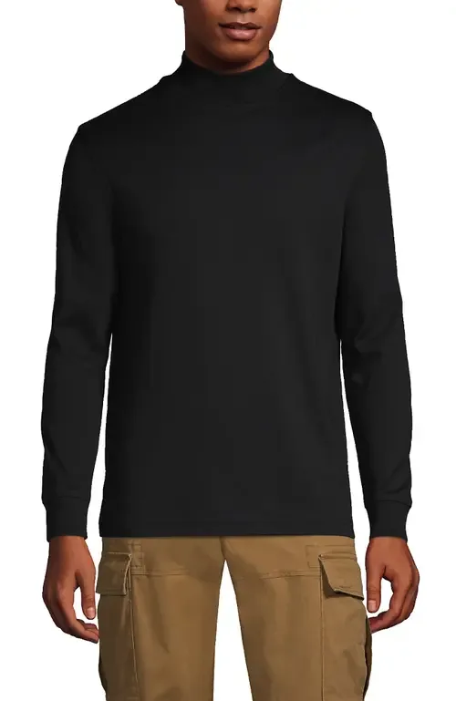 Cotton Supima Mock Turtleneck by Lands' End