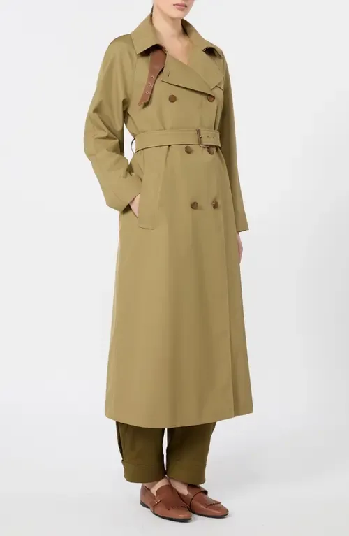 Water Repellent Gabardine Trench Coat by Max Mara