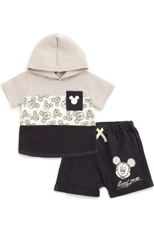 Mouse French Terry Hooded Tee and Shorts Set by Disney