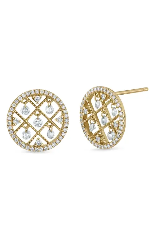 Audrey Diamond Stud Earrings in 18K Yellow Gold