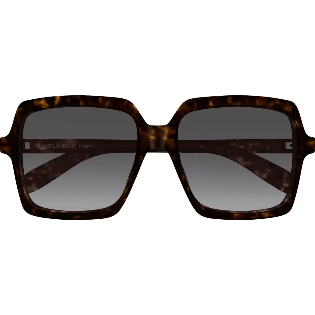 56mm Gradient Square Sunglasses by Saint Laurent