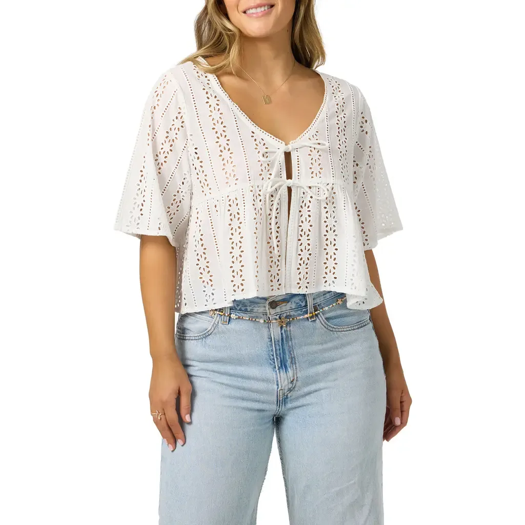 Loni Eyelet Babydoll Top by O'Neill