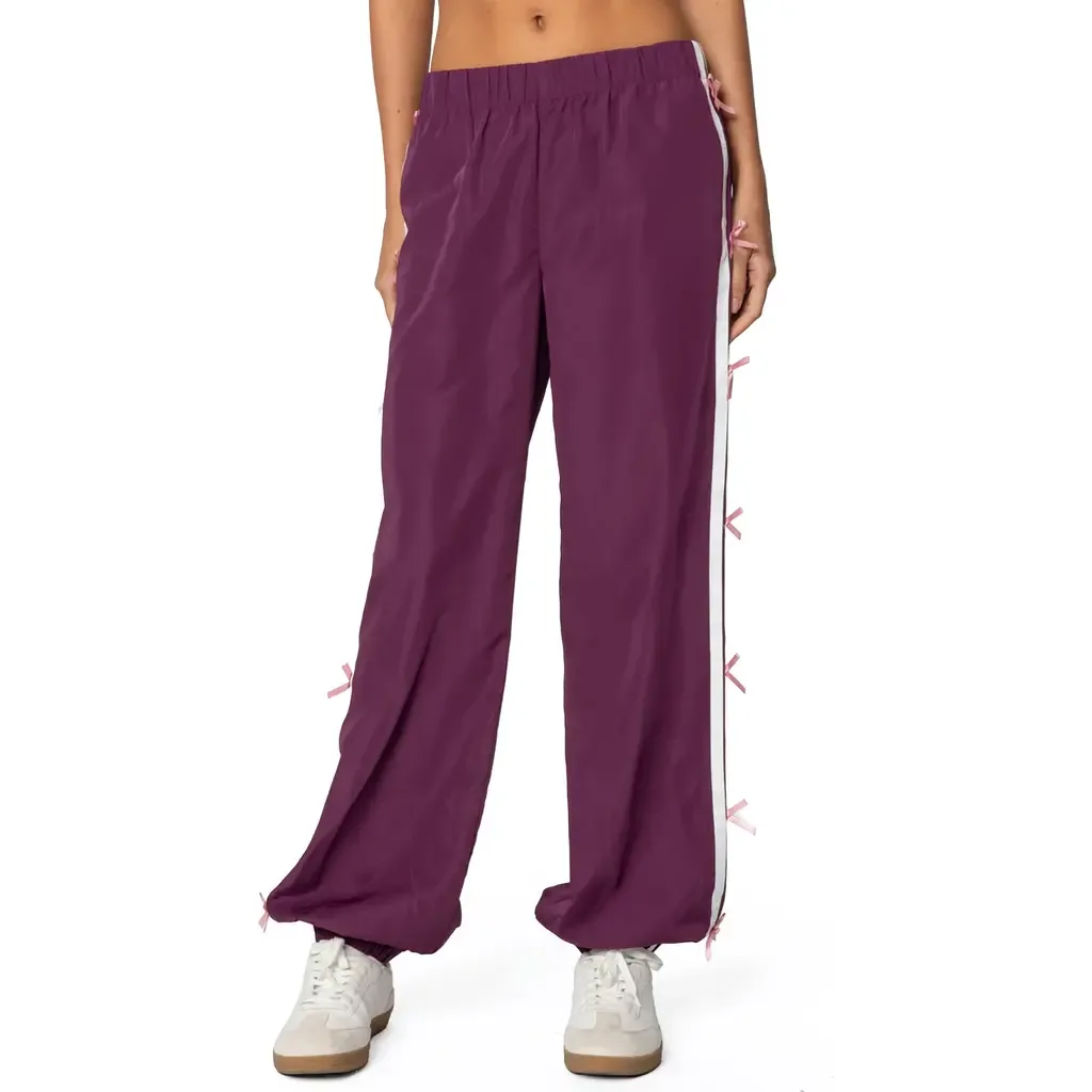 Bow Stripe Track Pants by EDIKTED