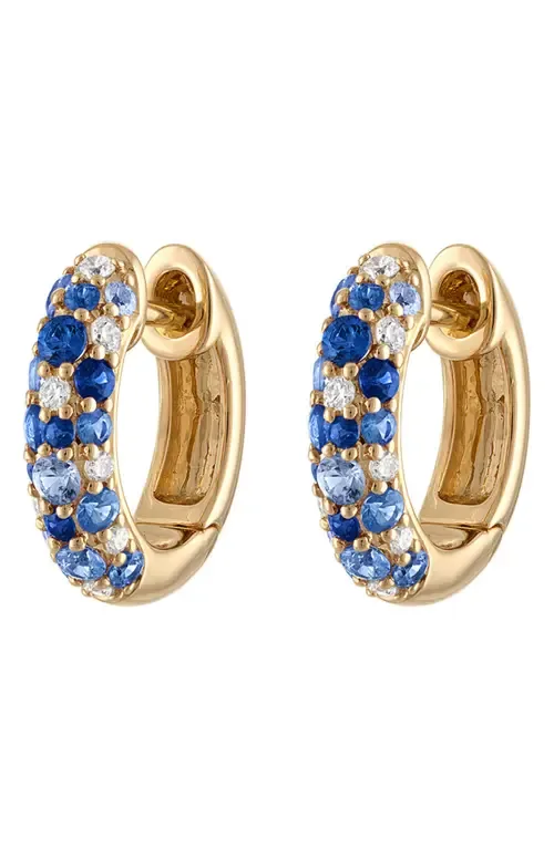 Glitter Diamond Huggie Hoop Earrings by EDEN PRESLEY