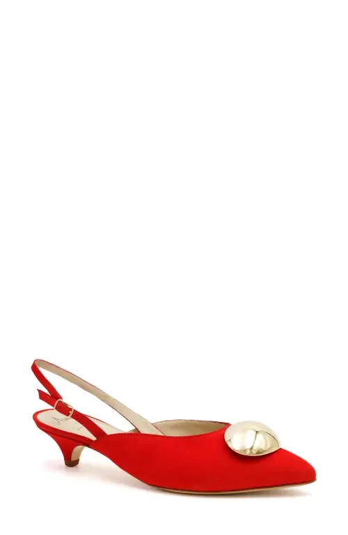 Abissa Slingback Pointed Toe Kitten Heel Pump by Amalfi by Rangoni
