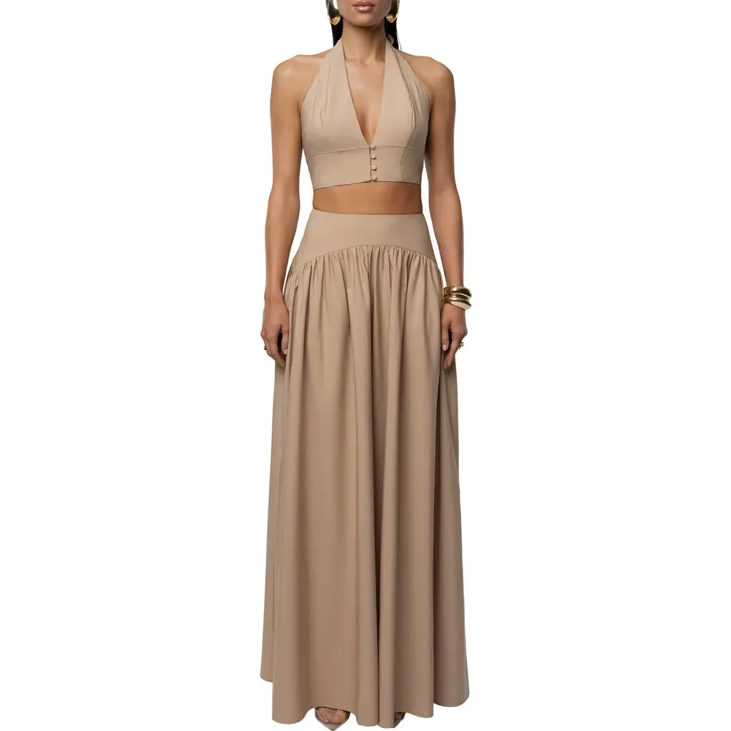 Haven Halter Crop Top & Maxi Skirt Set