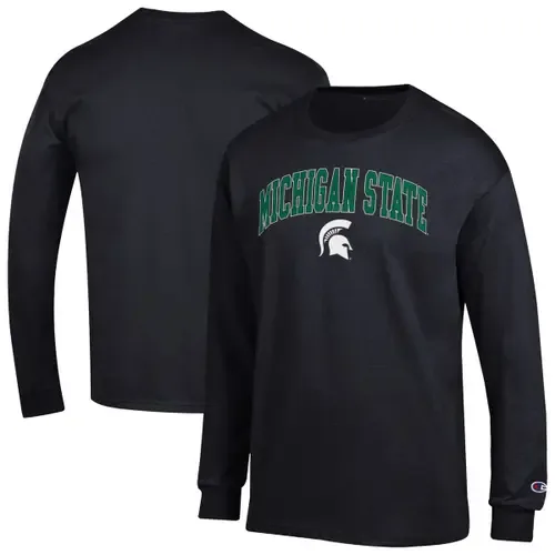 Champion Black Michigan State Spartans Arch Over Logo Long Sleeve T-Shirt