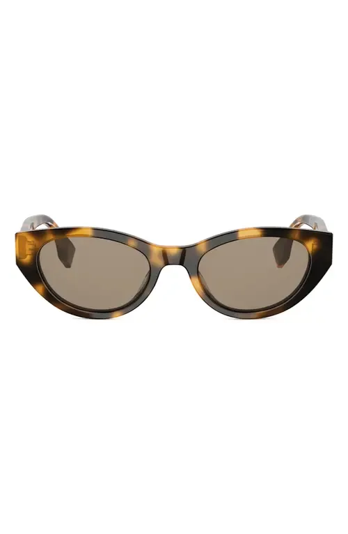 Lettering 51mm Oval Sunglasses by Fendi