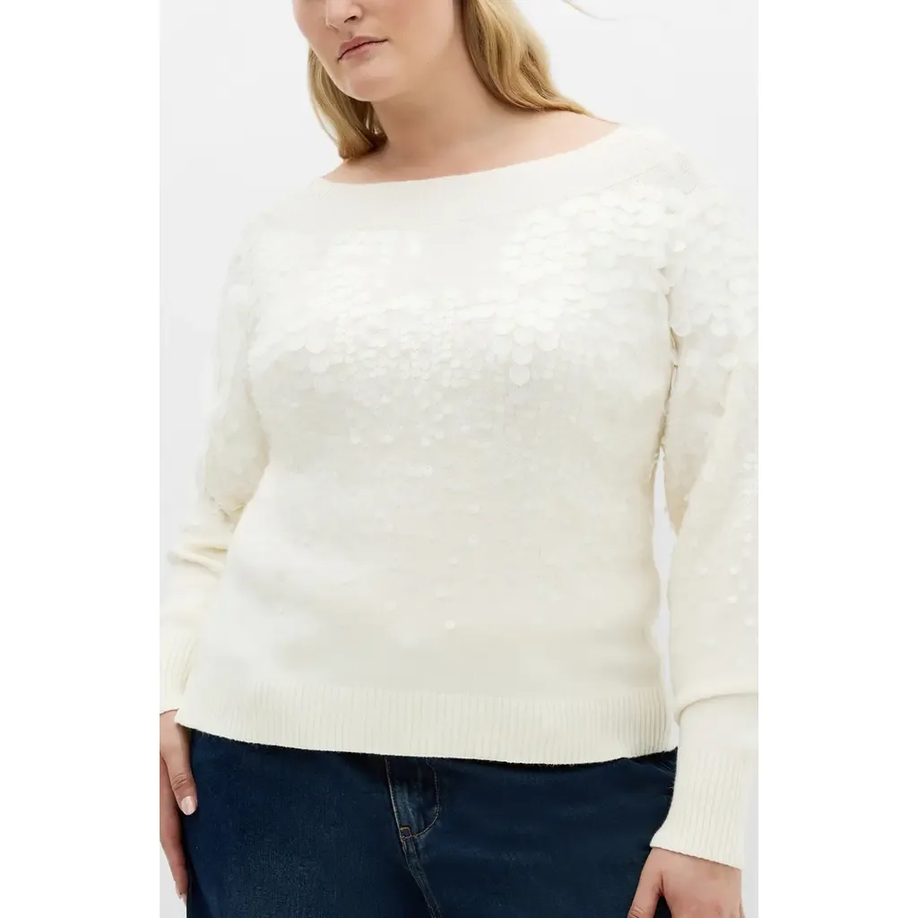 Braylin Embellished Sweater by City Chic