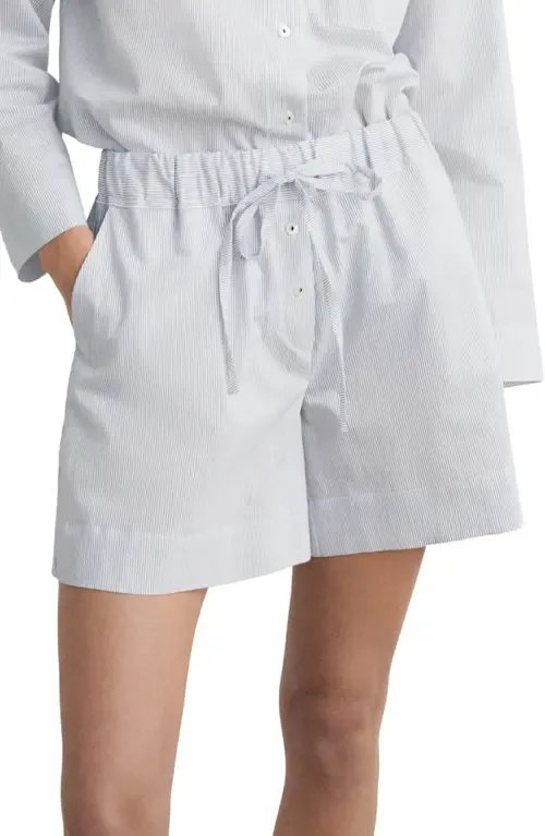Stripe Cotton Blend Pajama Shorts by MANGO