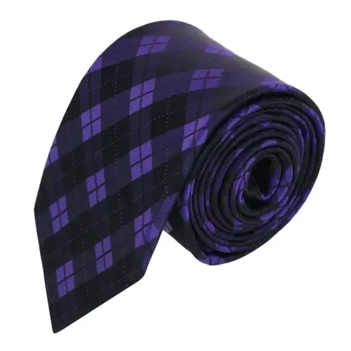 Digby Checkered Plaid Silk Necktie by Trafalgar