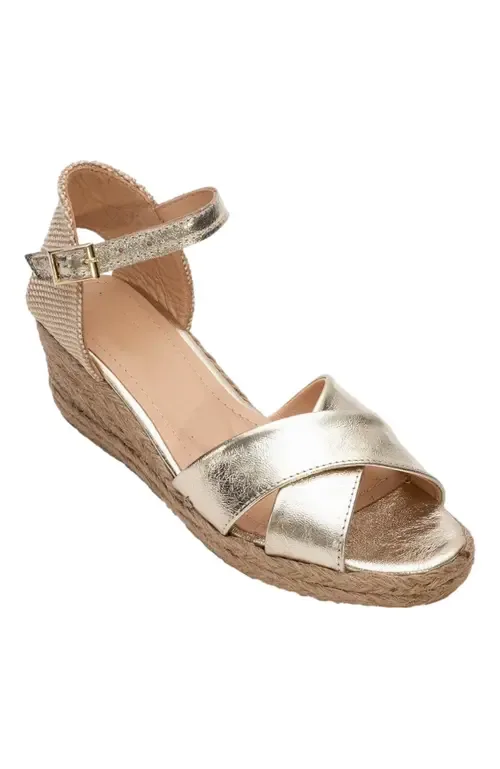 Miria Leather Platform Espadrille by Forever & Always Shoes