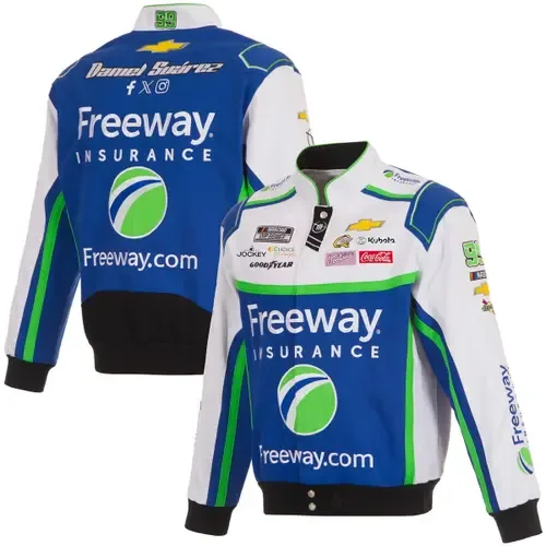JH Design Royal/White Daniel Suarez Freeway Insurance Full-Snap Twill Uniform Jacket by JH DESIGN