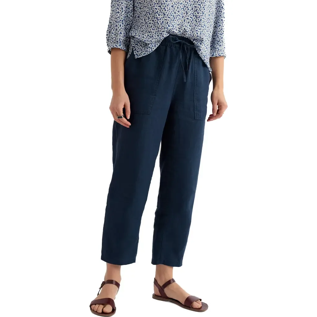 Sholl Drawstring Tapered Organic Cotton Twill Pants by Seasalt Cornwall