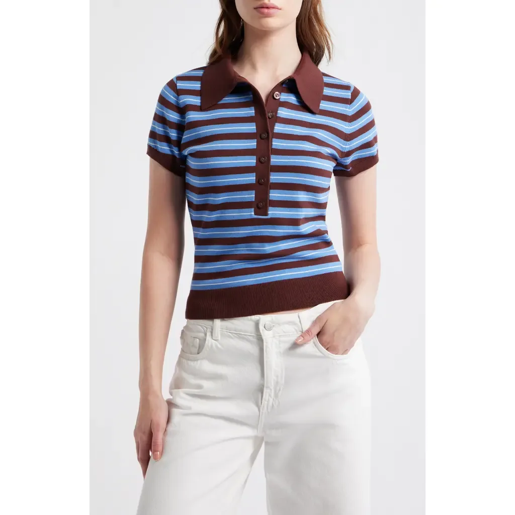 Bentley Crop Polo Sweater by Reformation